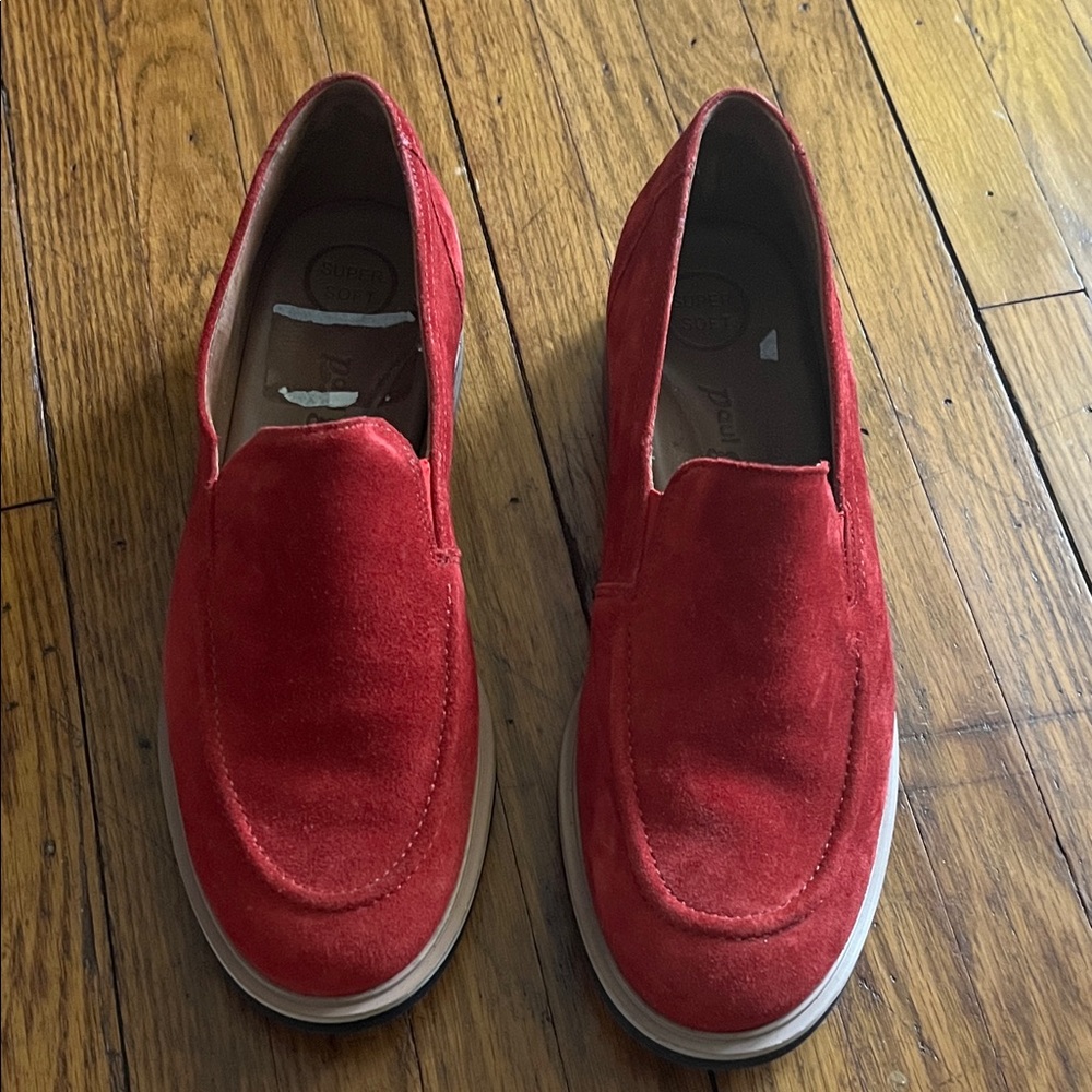 Red Suede Loafers